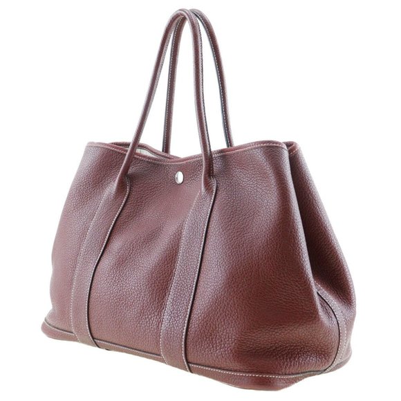 HERMES Garden party PM Tote Bag Rouge ash Red Negonda - Picture 14 of 16